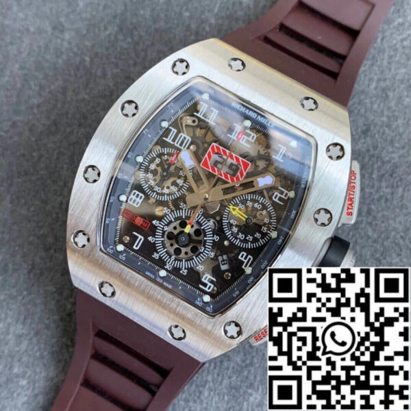 Richard Mille RM11 1:1 Best Edition KV Factory Titanium Brown Strap