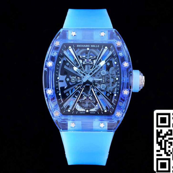 Richard Mille RM12-01 1:1 Best Edition RM Factory Tourbillon Transparent Version Case