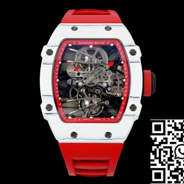 Richard Mille RM27-02 Rafael Nadal Tourbillon 1:1 Best Edition RM Factory Red Rubber Strap