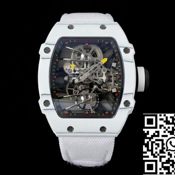 Richard Mille RM27-02 Rafael Nadal Tourbillon 1:1 Best Edition RM Factory White Stra