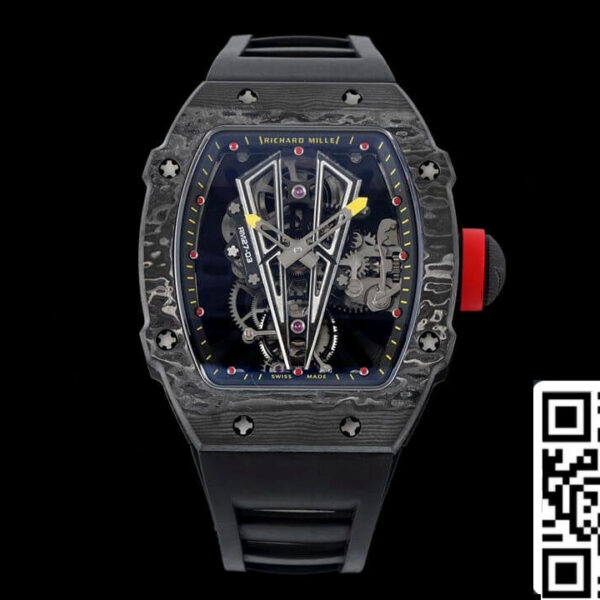 Richard Mille RM27-03 Rafael Nadal Tourbillon 1:1 Best Edition RM Factory Black Rubber Strap