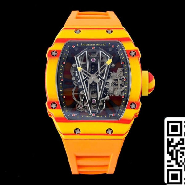 Richard Mille RM27-03 Rafael Nadal Tourbillon 1:1 Best Edition RM Factory Orange Rubber Strap