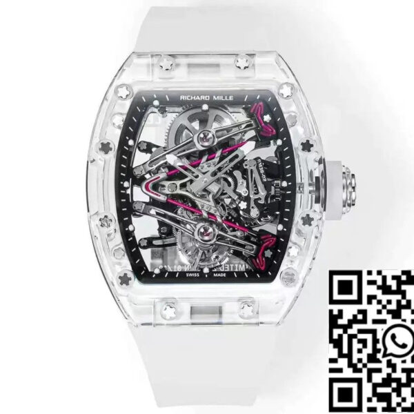 Richard Mille RM38-02 Tourbillon Movement 1:1 Best Edition RM Factory Black Dial Rubber Strap
