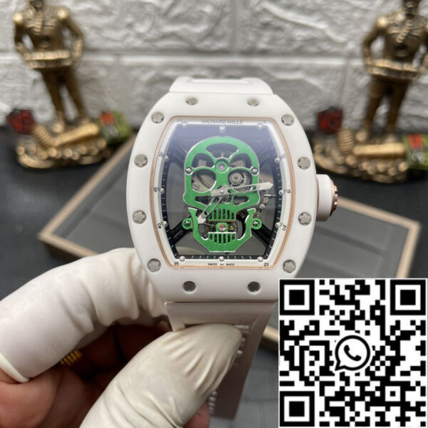Richard Mille RM52-01 1:1 Best Edition YS Factory Green Skull Tourbillon Dial