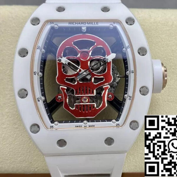 Richard Mille RM52-01 1:1 Best Edition YS Factory Tourbillon Ceramic Case Rubber Strap
