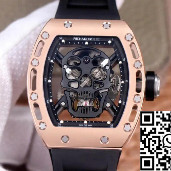 Richard Mille RM52-01 Tourbillon 1:1 Best Edition JB Factory Rose Gold Case