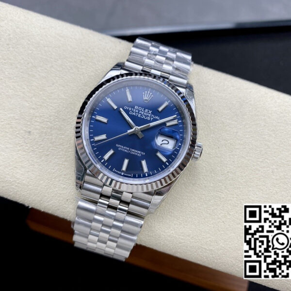 Rolex DateJust 36 126234 904L SS VS Factory 1:1 Best Edition Fluted Bezel Blue Dial