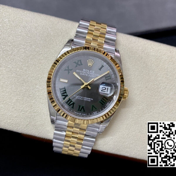 Rolex DateJust 36 SS 126233 904L SS/YG VS Factory 1:1 Best Edition Wimbledon Dial