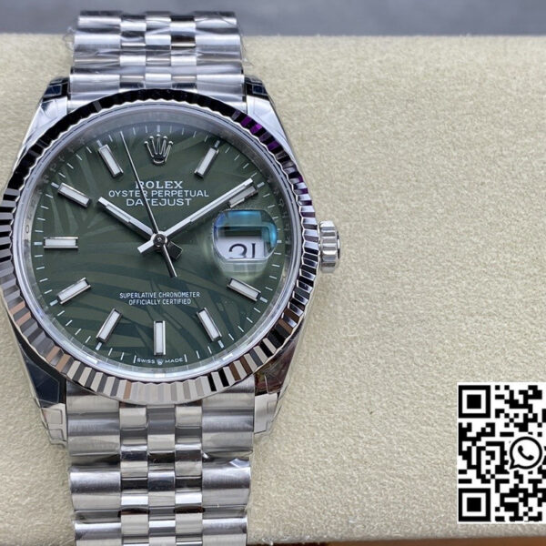 Rolex DateJust 36 SS 126234 VS Factory 1:1 Best Edition 904L Steel Green Leaf Dial
