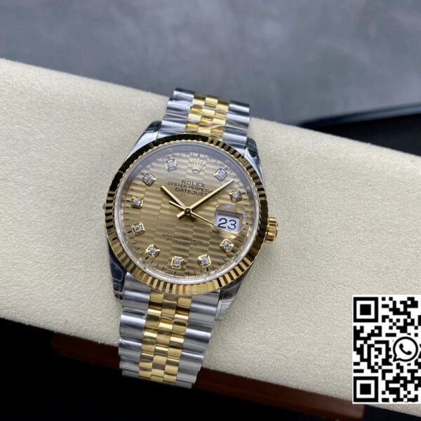 Rolex DateJust 36mm 126233 SS/YG VS Factory 1:1 Best Edition 904L Steel YG Textured Diamonds Dial