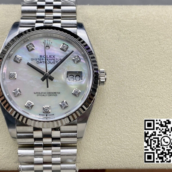 Rolex DateJust 36mm 126234 Clean Factory 1:1 Best Edition 904L Steel MOP Diamond Dial
