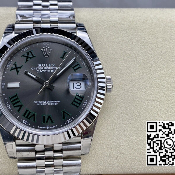 Rolex DateJust 41 126300 904L SS VS Factory 1:1 Best Edition Gray Roman Dial