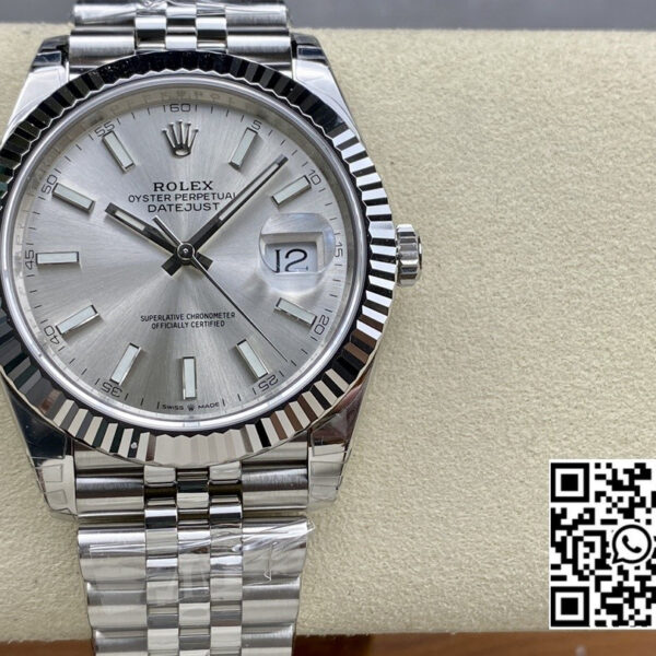 Rolex DateJust 41 126300 904L SS VS Factory 1:1 Best Edition Silvery Dial