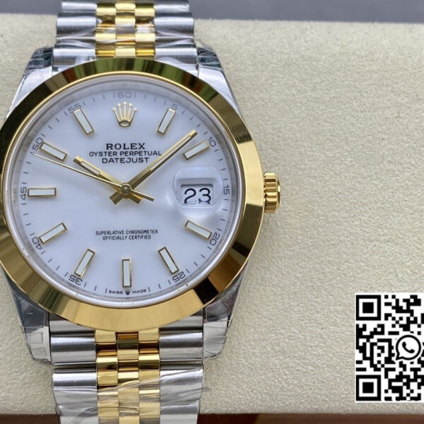 Rolex DateJust 41 126303 904L SS VS Factory 1:1 Best Edition White Dial