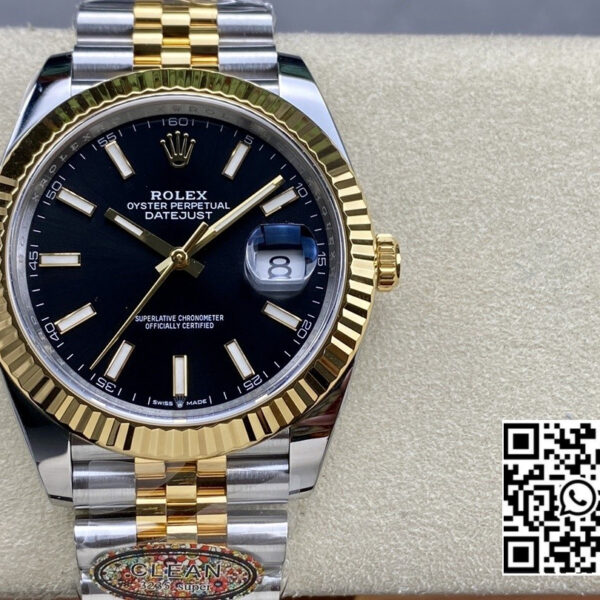 Rolex DateJust 41 126333 Clean Factory 1:1 Best Edition 904L Steel Black Stick Dial