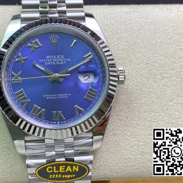 Rolex DateJust 41 126334 Clean Factory 1:1 Best Edition 904L Steel Blue Roman Dial