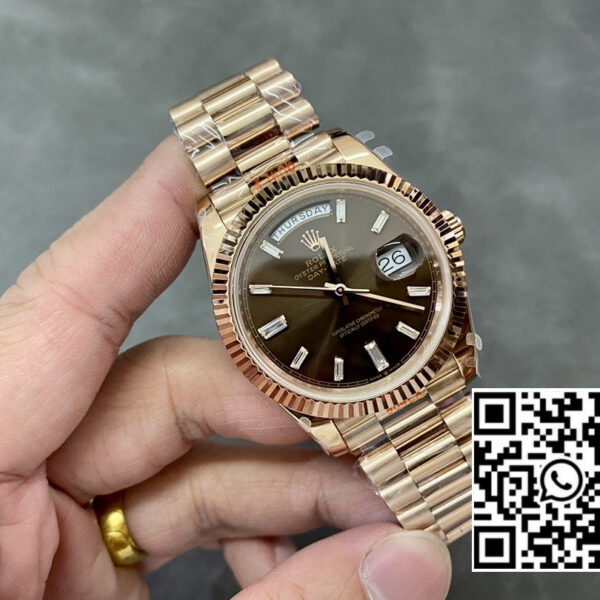 Rolex DayDate 228235 40mm RG GM Factory 1:1 Best Edition Brown Dial
