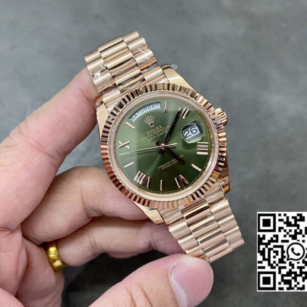 Rolex DayDate 228235 40mm RG GM Factory 1:1 Best Edition Green Dial