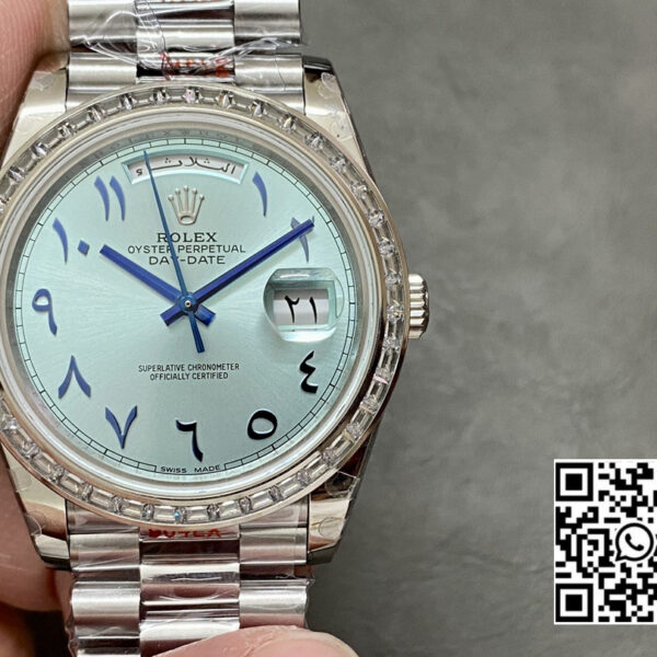 Rolex DayDate 228236 40mm GM Factory 1:1 Best Edition Ice Blue check Dial