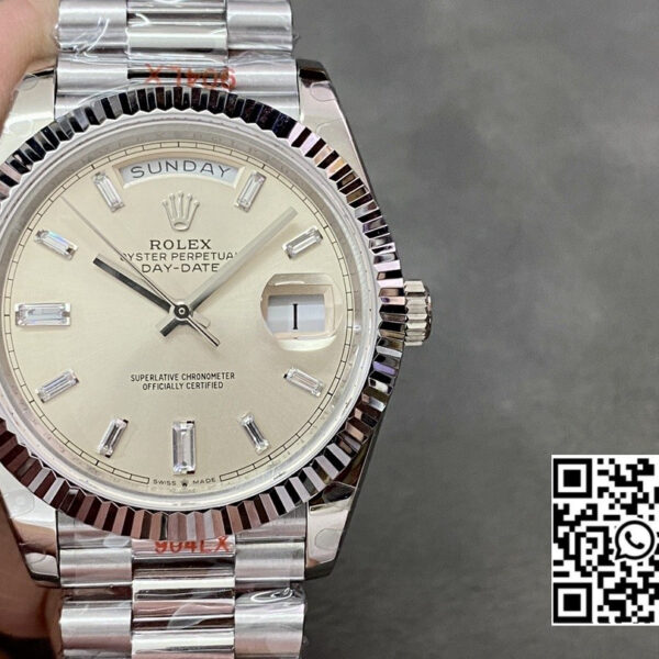 Rolex DayDate 228236 40mm GM Factory 1:1 Best Edition Silvery Dial