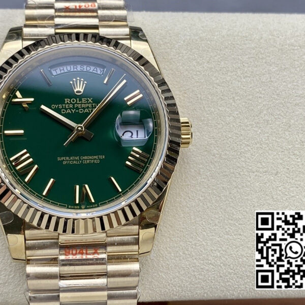 Rolex DayDate 228238 40mm YG GM Factory 1:1 Best Edition Green Dial