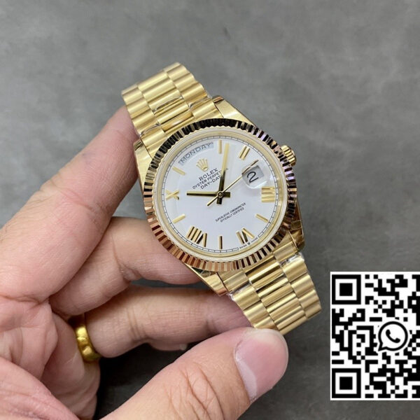 Rolex DayDate 228238 40mm YG GM Factory 1:1 Best Edition White Dial