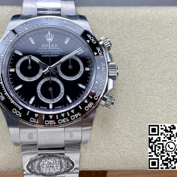 Rolex 2023 Daytona 126500 Clean Factory 1:1 Best Edition 904L Steel Black Dial