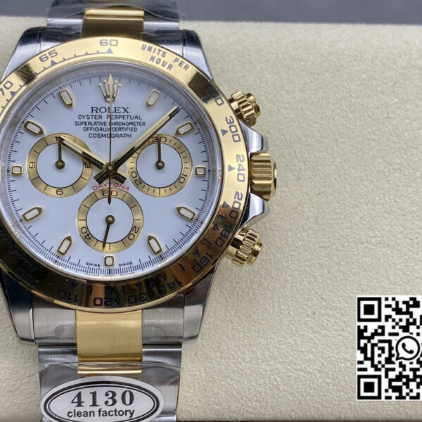 Rolex Daytona 116503 SS/YG Clean Factory 1:1 Best Edition White Stick Dial