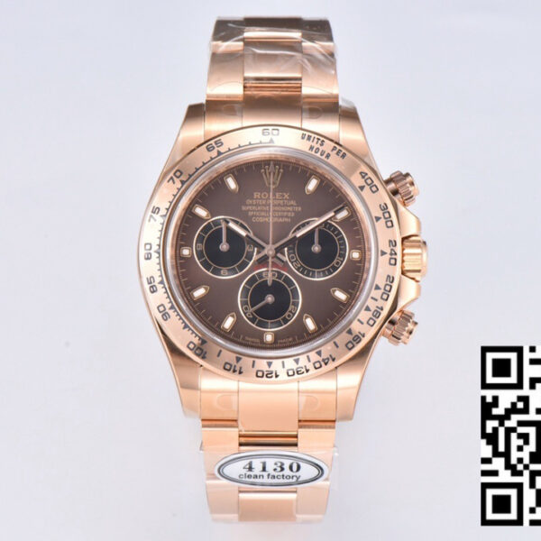 Rolex Daytona 116505 RG Clean Factory 1:1 Best Edition Brown Stick Dial
