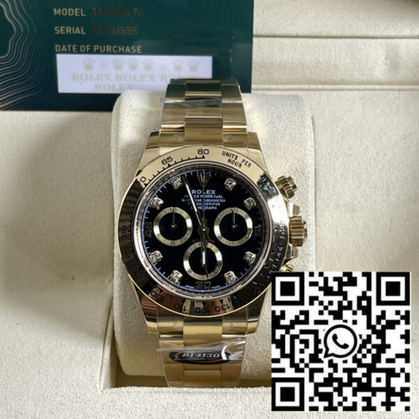 Rolex Daytona 116508 BT Factory 1:1 Best Edition Black Diamonds Dial