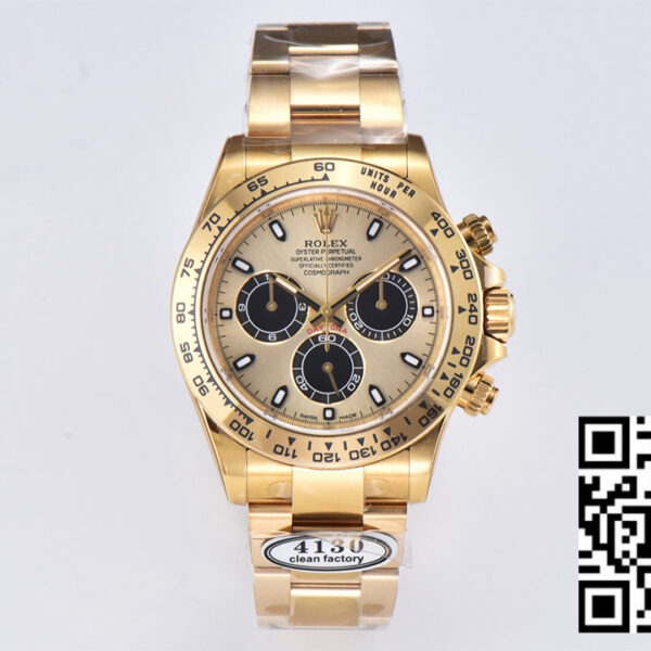 Rolex Daytona 116508 Clean Factory 1:1 Best Edition 904L Steel YG/Black Dial