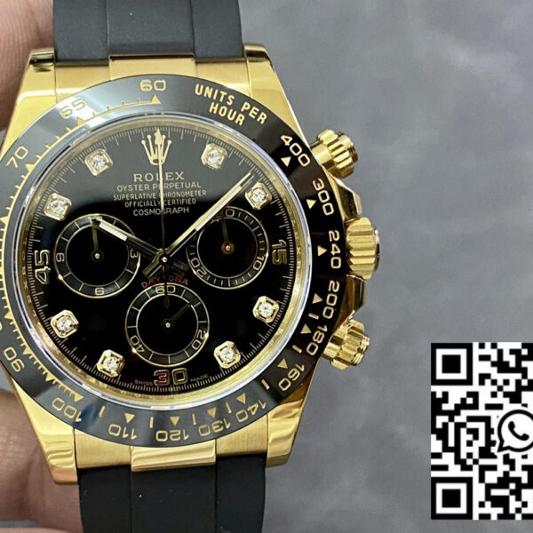 Rolex Daytona 116518 Clean Factory 1:1 Best Edition Black Diamonds Dial