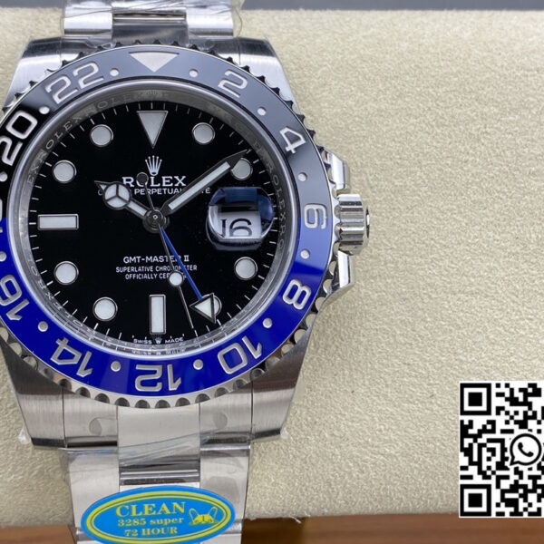 Rolex GMT-Master II 126710 BLNR Black/Blue Ceramic 904L Steel Clean Factory 1:1 Best Edition DD3285 CHS