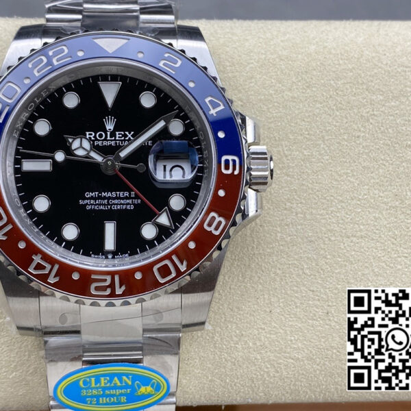 Rolex GMT-Master II 126710 BLRO Red/Blue Ceramic 904L Steel Clean Factory 1:1 Best Edition DD3285