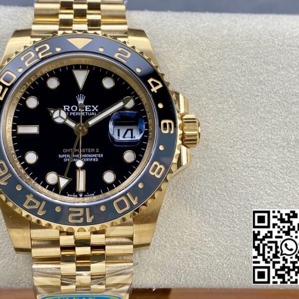 Rolex GMT Master II 126718 YG Clean Factory 1:1 Best Edition Black Dial