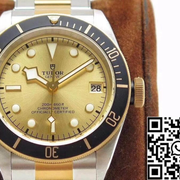 Tudor Heritage Black Bay M79733N-0004 ZF Factory 1:1 Best Edition Swiss ETA2824-2 Superlumed Dome-shaped Yellow Gold Dial