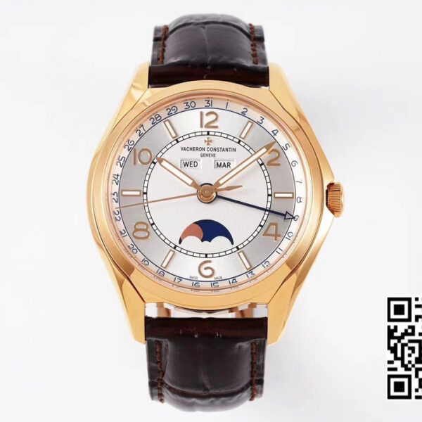 Vacheron Constantin Fiftysix Complete Calendar 4000E/000R-B438 RG 40mm ZF Factory 1:1 Best Edition White Dial