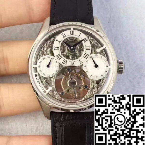 Zenith EP Calender Skeleton Tourbillon RG/LE 1:1 Best Edition Swiss Tourbillon